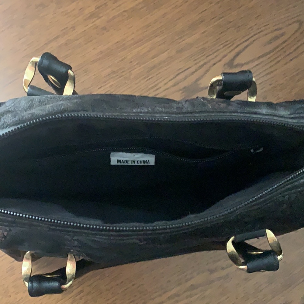 Patchwork Mini Semi-Leather Handbag Euc - image 5